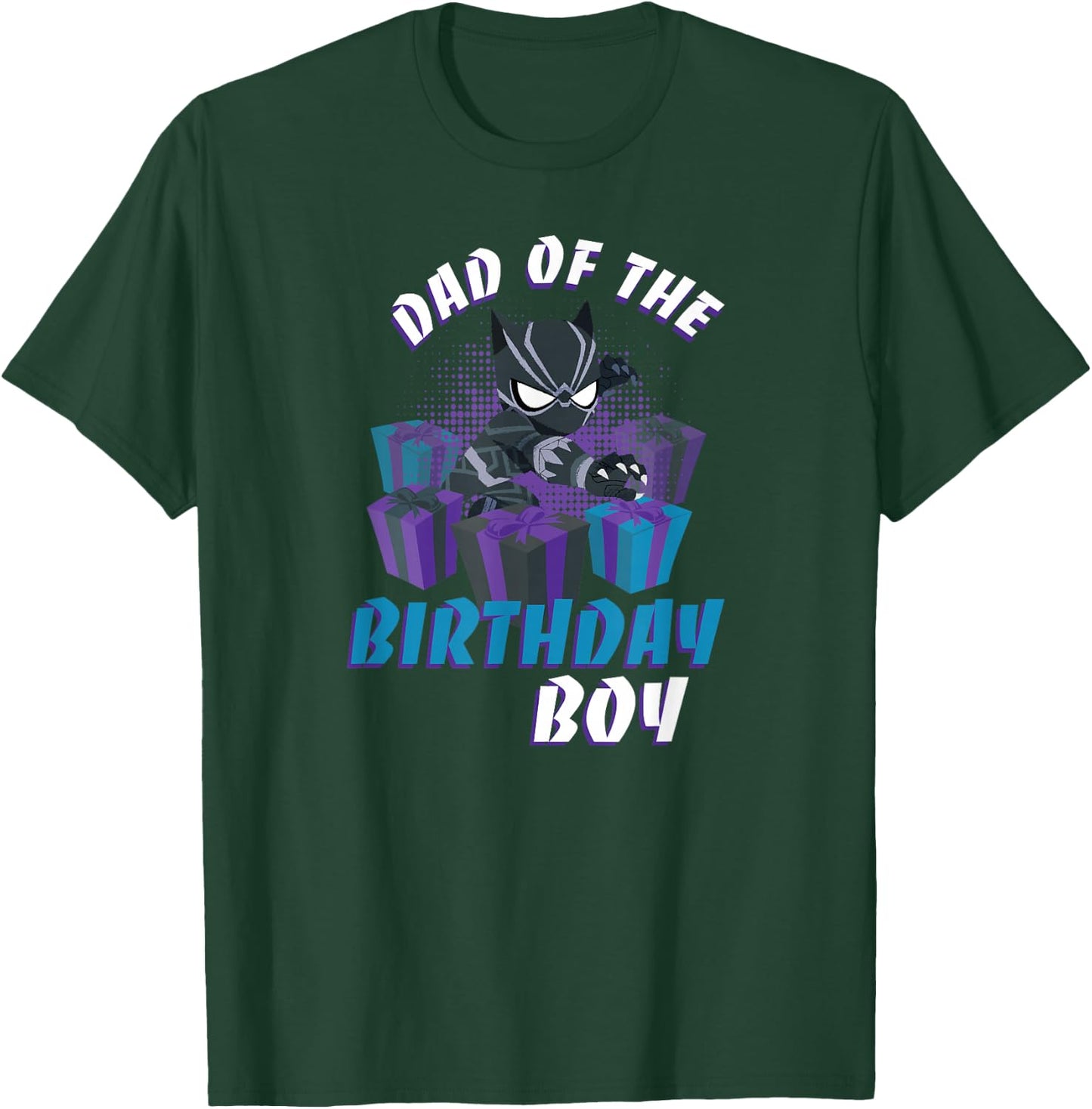 Marvel Black Panther Family Party Dad of the Birthday Boy T-Shirt - T-Shirt | Forest