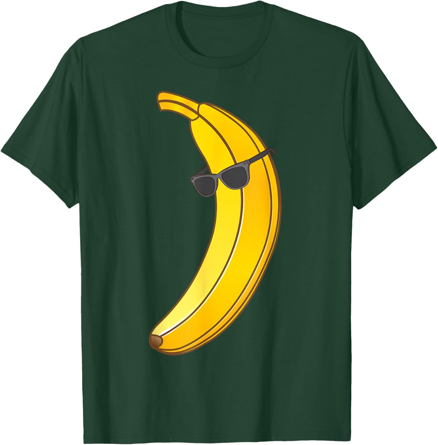 Cool Banana Wearing Sunglasses | Funny Fruit Eyewear Gift T-Shirt - T-Shirt | Forest