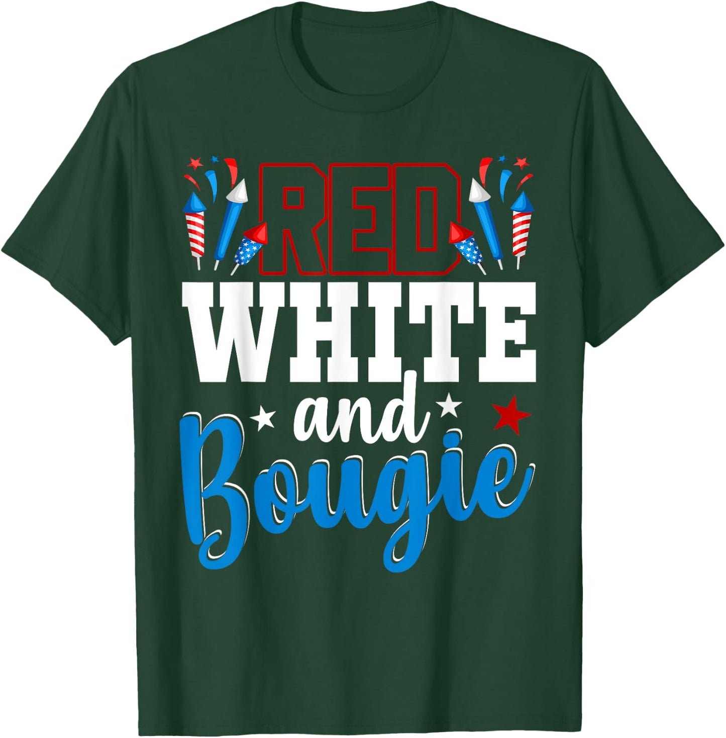 Red White And Bougie 4th Of July American Independence Day Men T-Shirt - T-Shirt | Forest