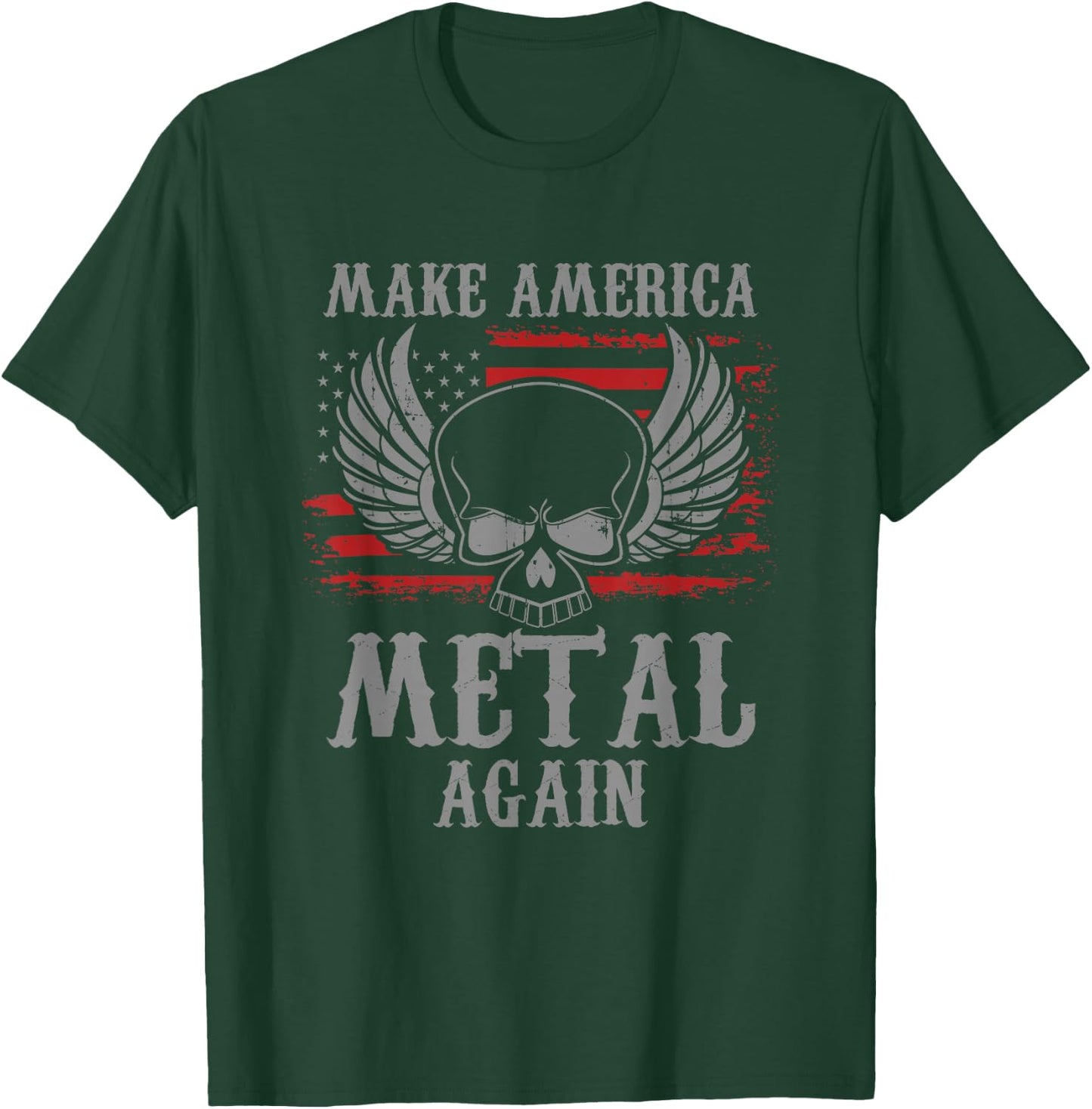 Make America Metal Again Heavy Metal Rock Gift T-Shirt - T-Shirt | Forest