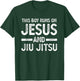 This boy runs on jesus and jiu jitsu gift T-Shirt - T-Shirt | Forest