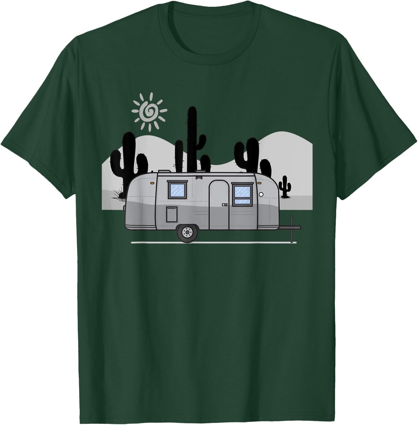 The perfect retro Airstream camping trailer . T-Shirt - T-Shirt | Forest