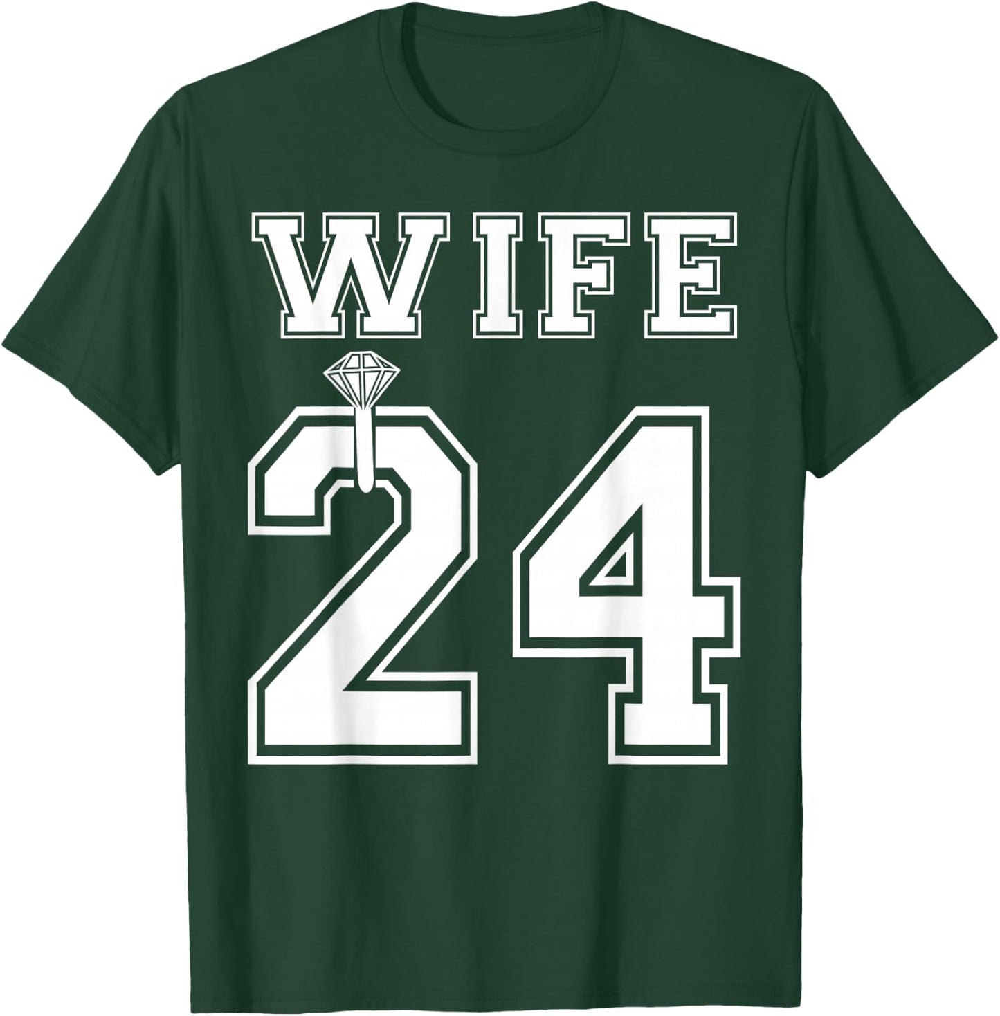 2024 Wife Husband Matching Engagement Party Honeymoon T-Shirt - T-Shirt | Forest