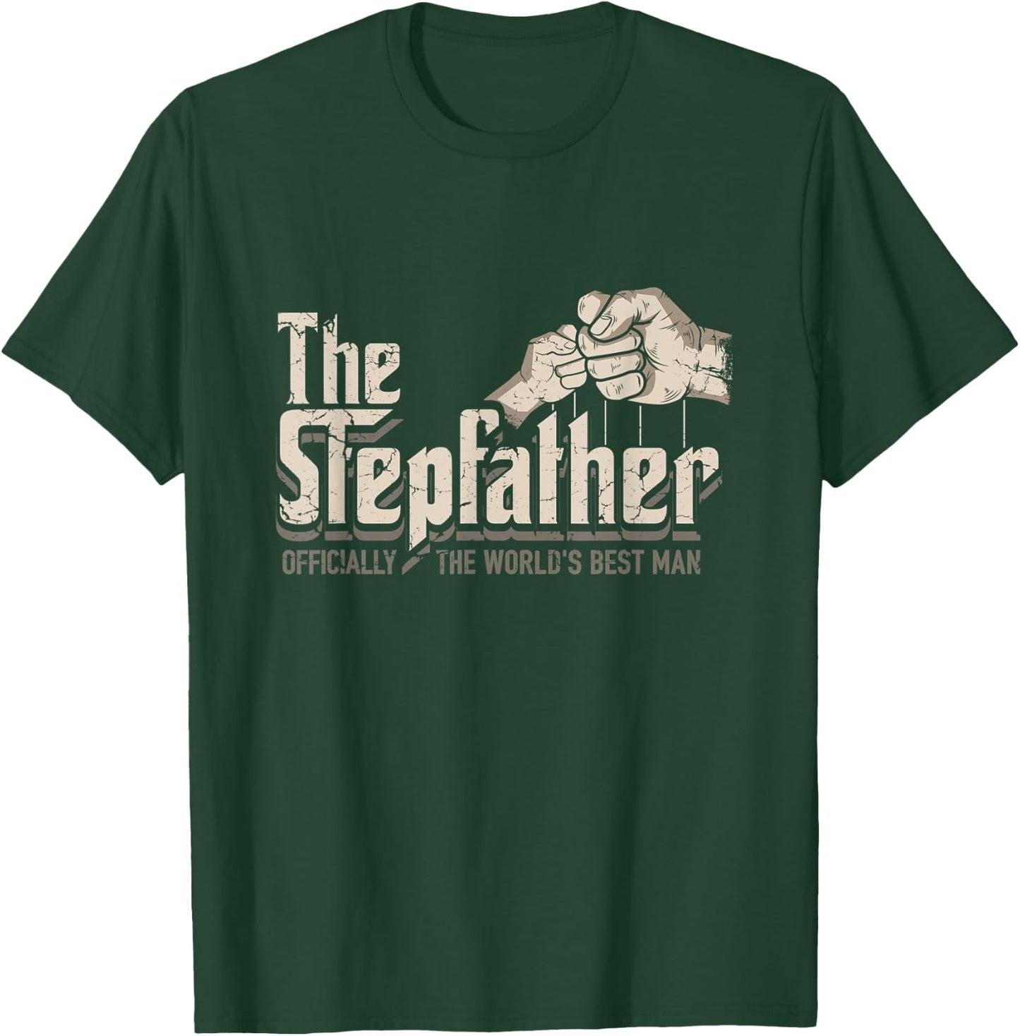 Funny Stepdad Gifts Stepfather Officially World's Best Man T-Shirt - T-Shirt | Forest