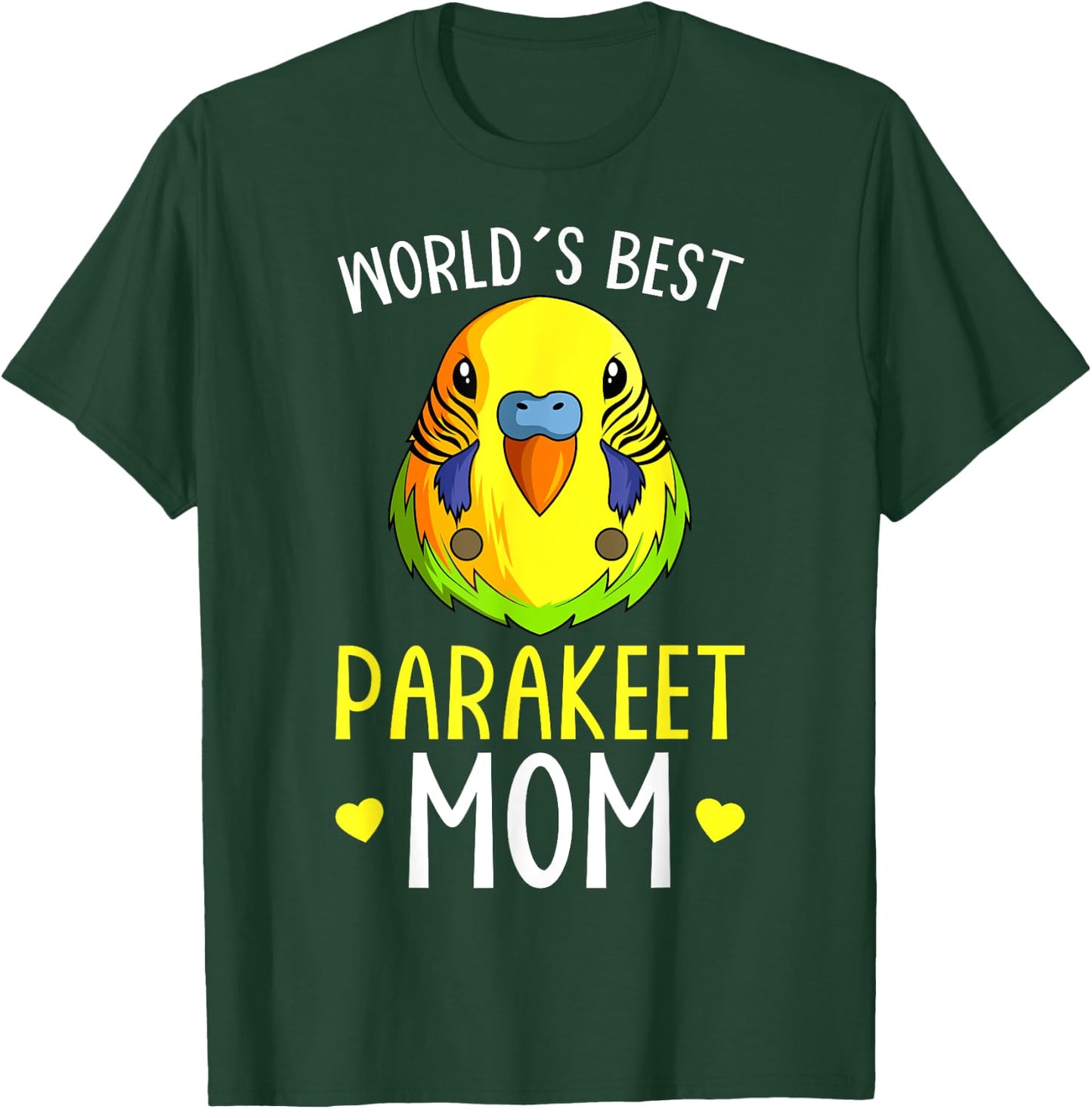 Parakeet Mom Budgie Budgerigar T-Shirt - T-Shirt | Forest