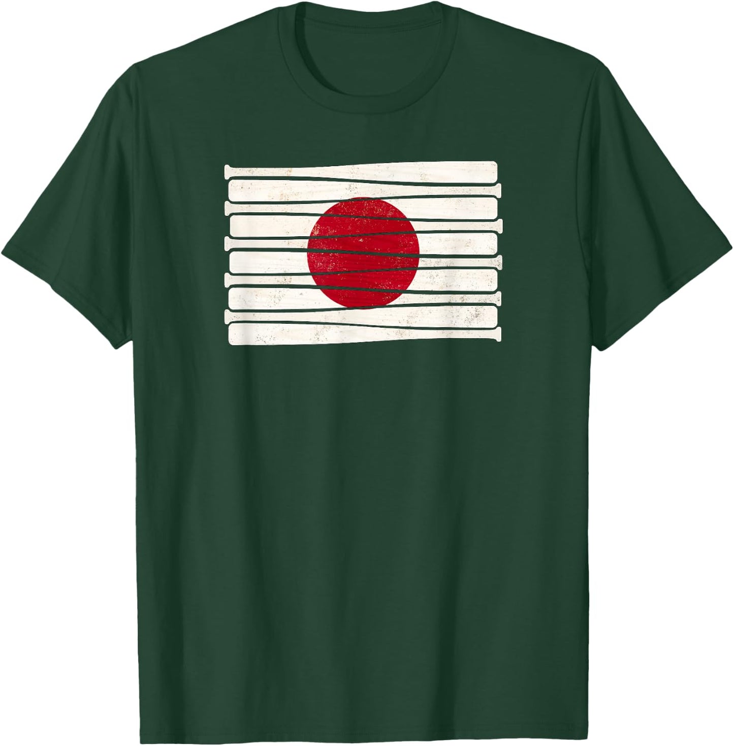 Japanese Baseball Bat Flag T-Shirt - T-Shirt | Forest