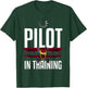 Funny Pilot In Training Gift Aviation Student Boys Girls T-Shirt - T-Shirt | Forest