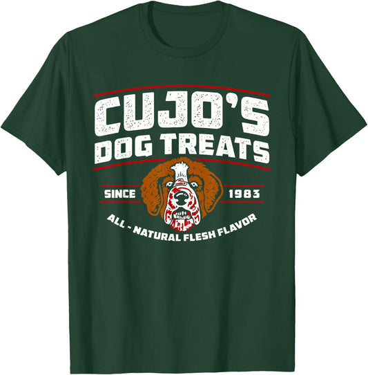 Cujo's-Dog Treats All Natural Flesh Flavor Since 1983 Men Women T-Shirt - T-Shirt | Forest