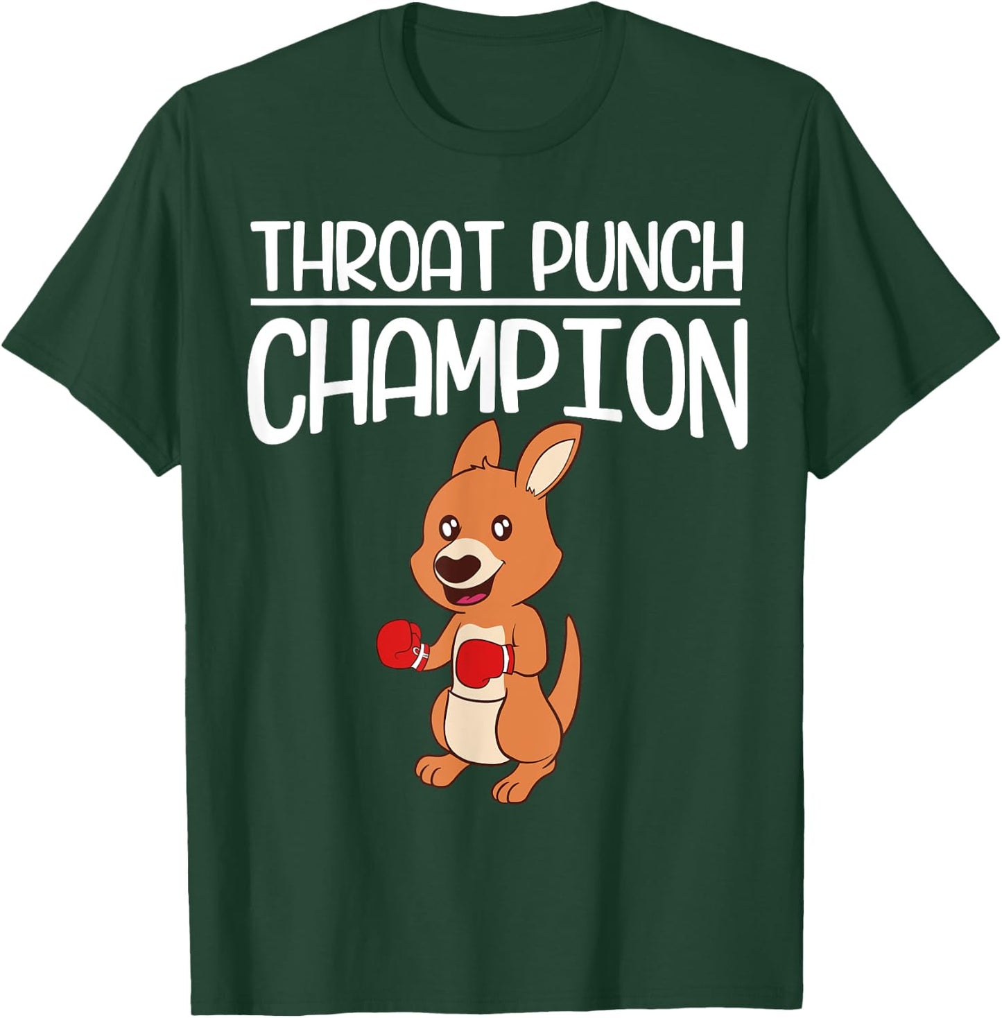 Kangaroo Throat Punch Champion Ring T-Shirt - T-Shirt | Forest