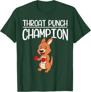 Kangaroo Throat Punch Champion Ring T-Shirt - T-Shirt | Forest