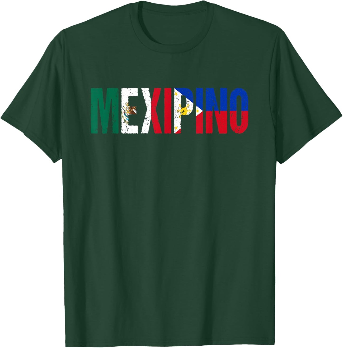 Mexipino Mexico Philippines Flag Ancestery Filipino Mexican T-Shirt - T-Shirt | Forest