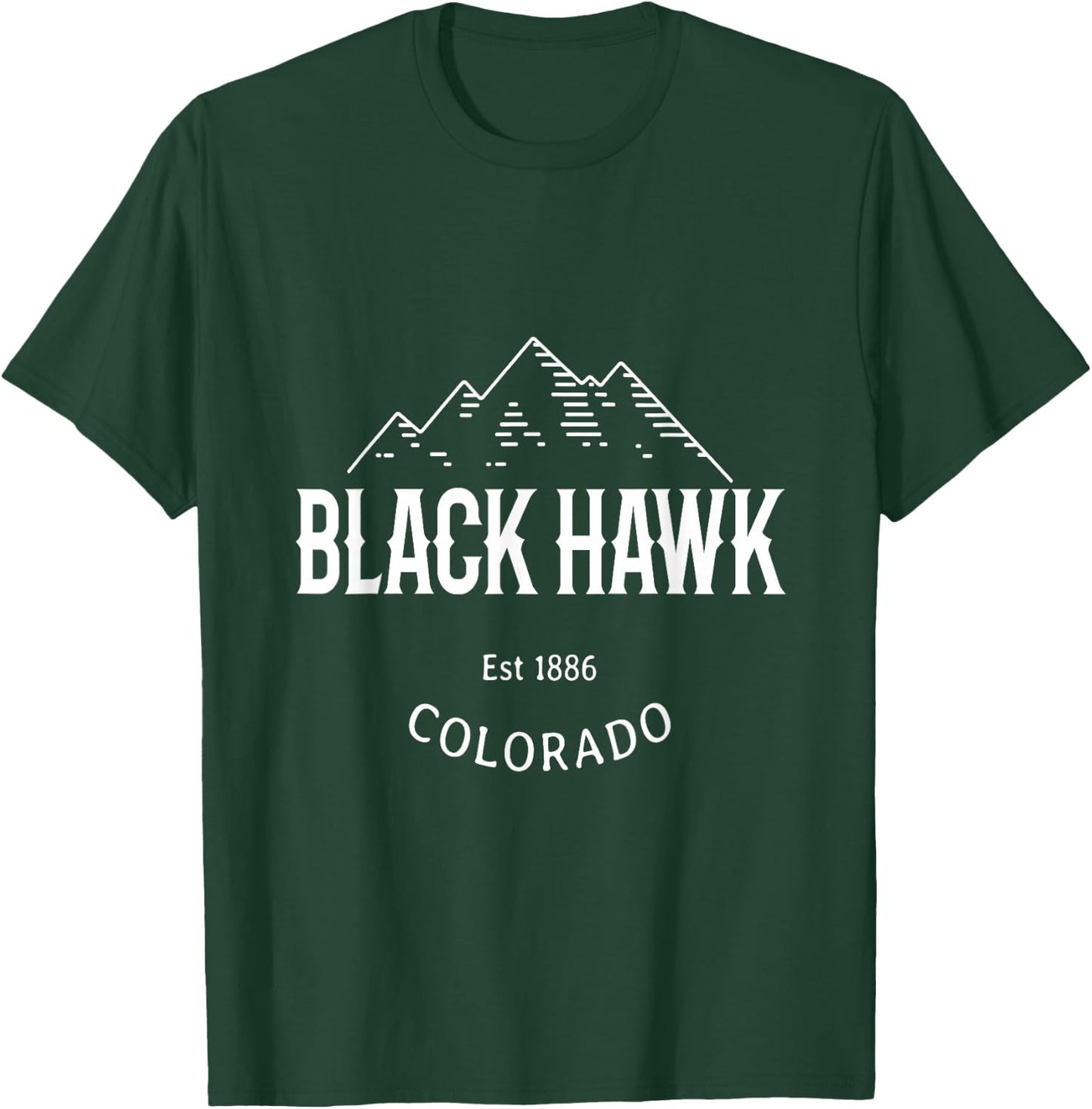 Retro Cool Black Hawk Colorado Rocky Mountains Novelty Art T-Shirt - T-Shirt | Forest