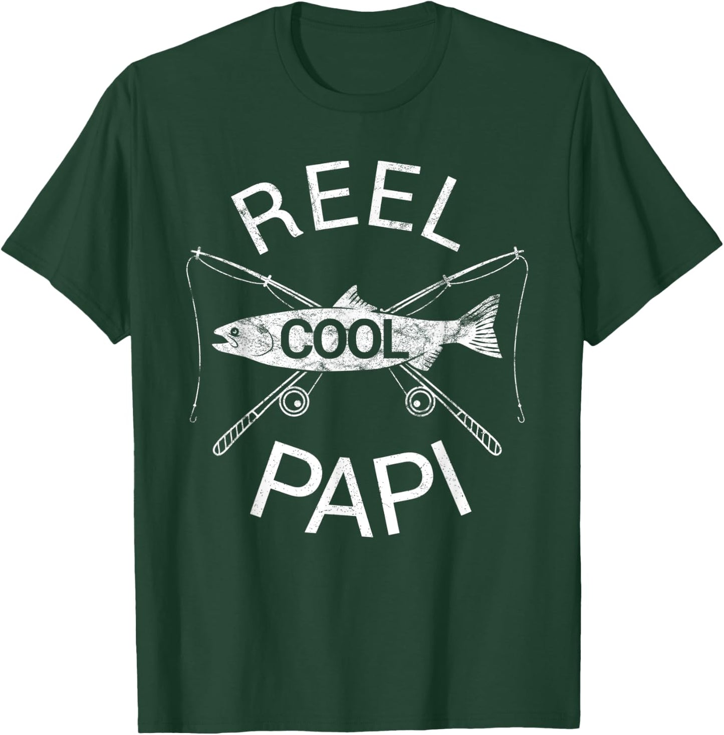 Papi Shirt Birthday Father's Day Fishing Fish Funny Humor T-Shirt - T-Shirt | Forest