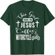 This girl runs on Jesus Coffee and Motorcycle Biker Fan T-Shirt - T-Shirt | Forest