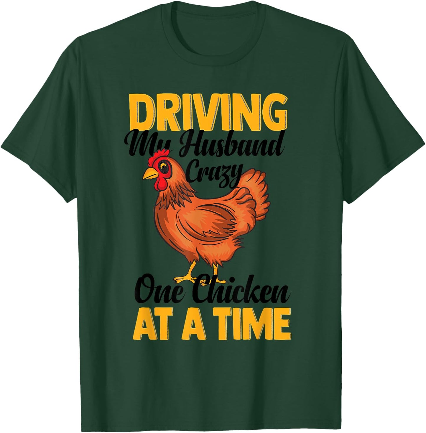 Funny Crazy Chicken Lady Gift Fowl Animal Lover Women T-Shirt - T-Shirt | Forest
