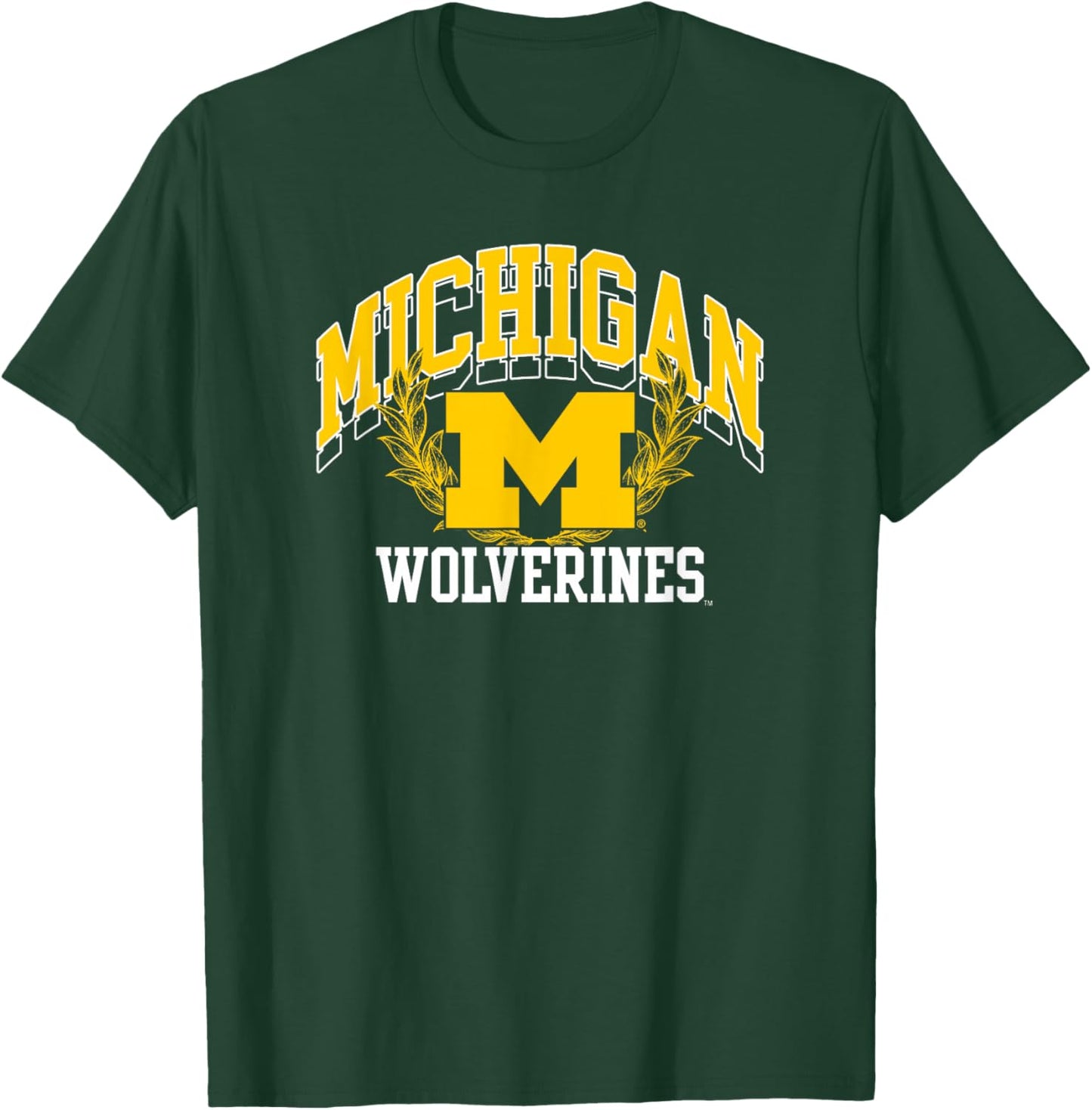 University of Michigan Wolverines U of M Wolverines Laurels T-Shirt - T-Shirt | Forest