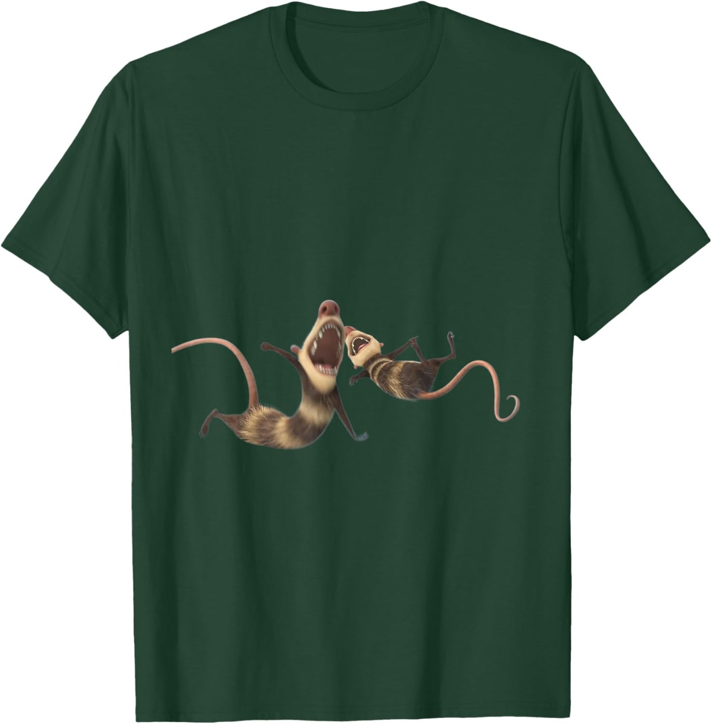 Gift Friends For Cartoon Lover - Crash & Eddie Ice Age Family -Adults Kids Black Small T-Shirt - T-Shirt | Forest