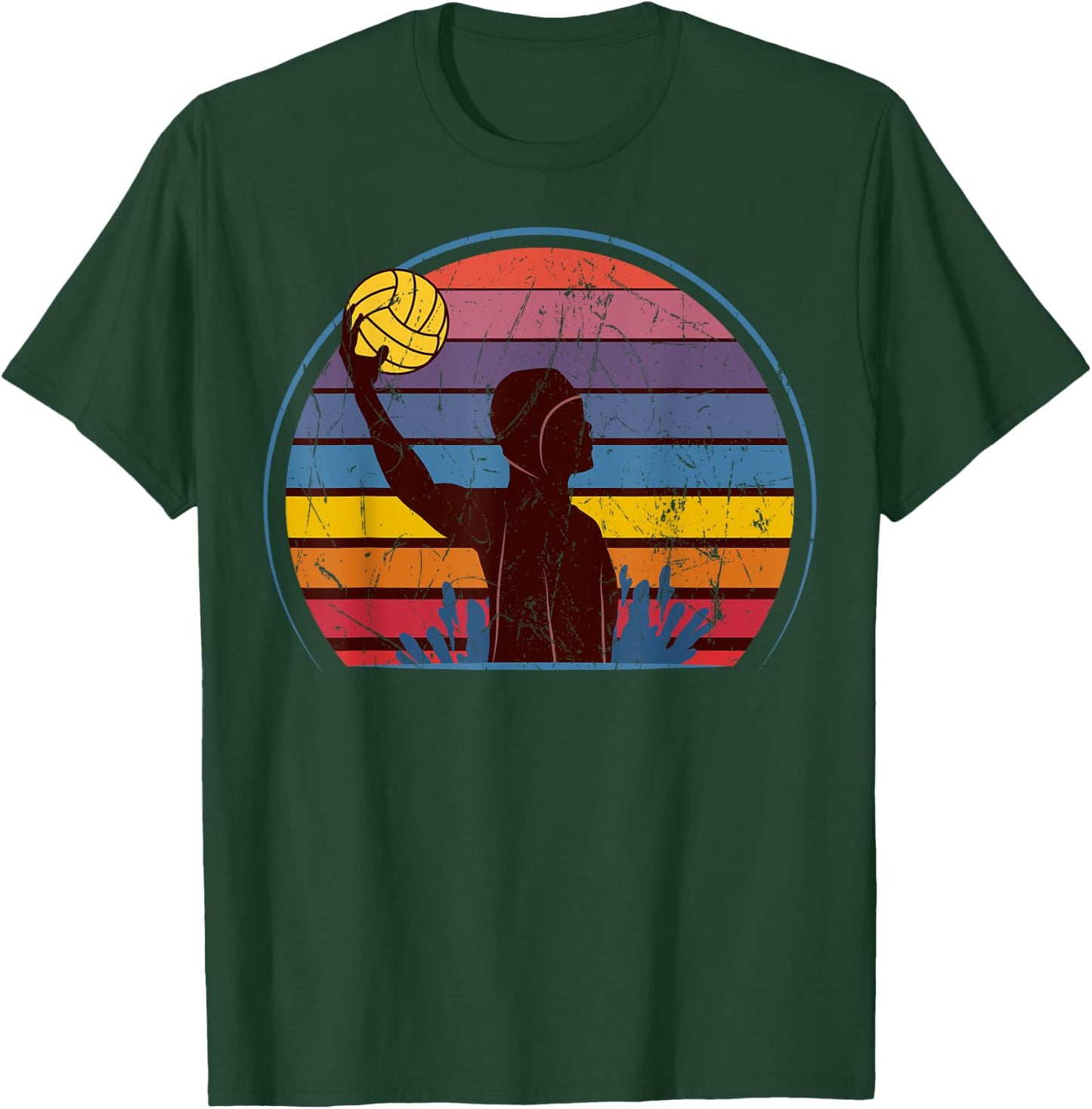 Water Polo Player Swimmer Athlete Goalkeeper Fan Team Sport T-Shirt - T-Shirt | Forest