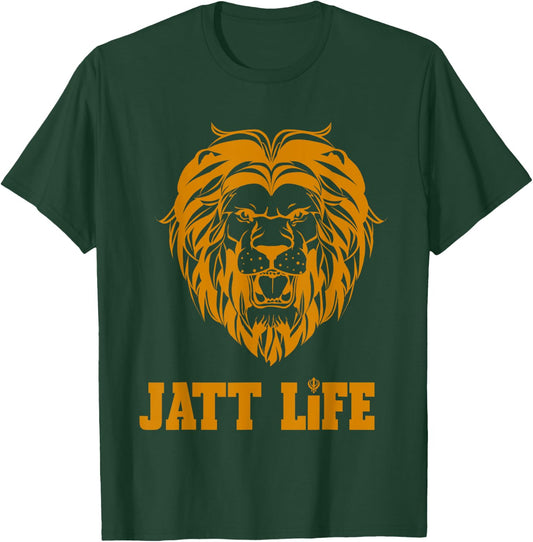 Punjabi Jatt Life Roaring Lion T-Shirt - T-Shirt | Forest