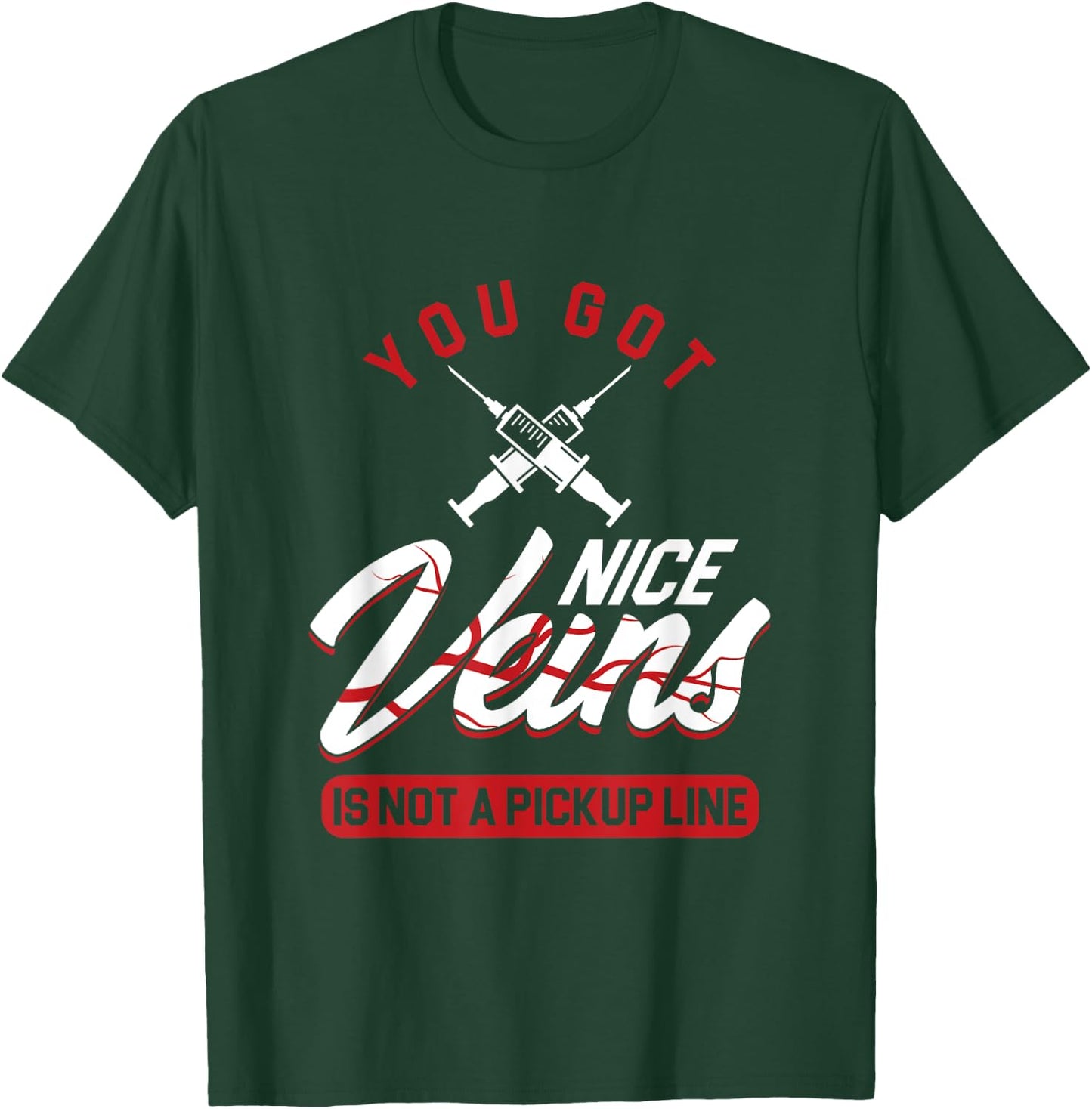 Beautiful Vein Syringe Blood Slimming Donation Prevention Gift T-Shirt - T-Shirt | Forest