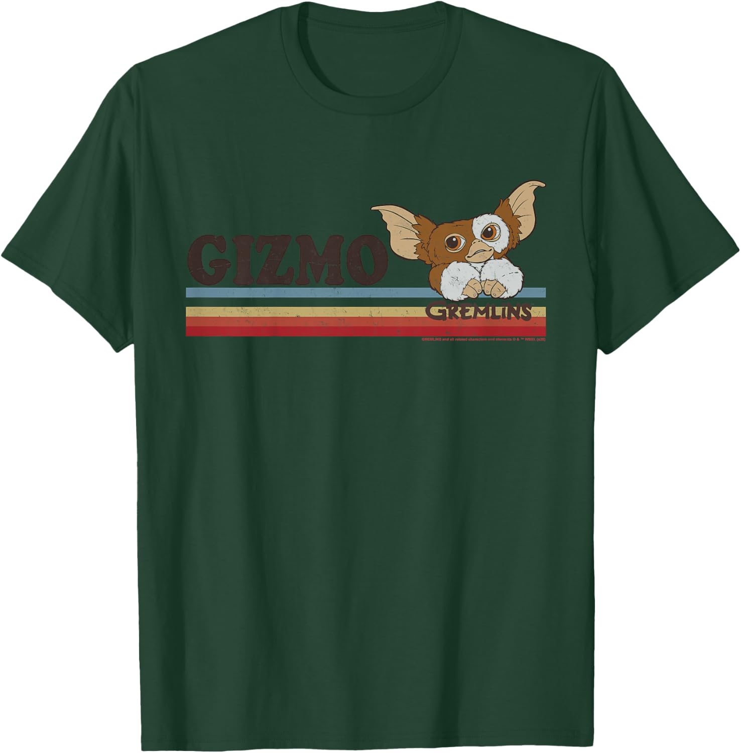 Kids Gremlins Gizmo Retro Stripes T-Shirt - T-Shirt | Forest