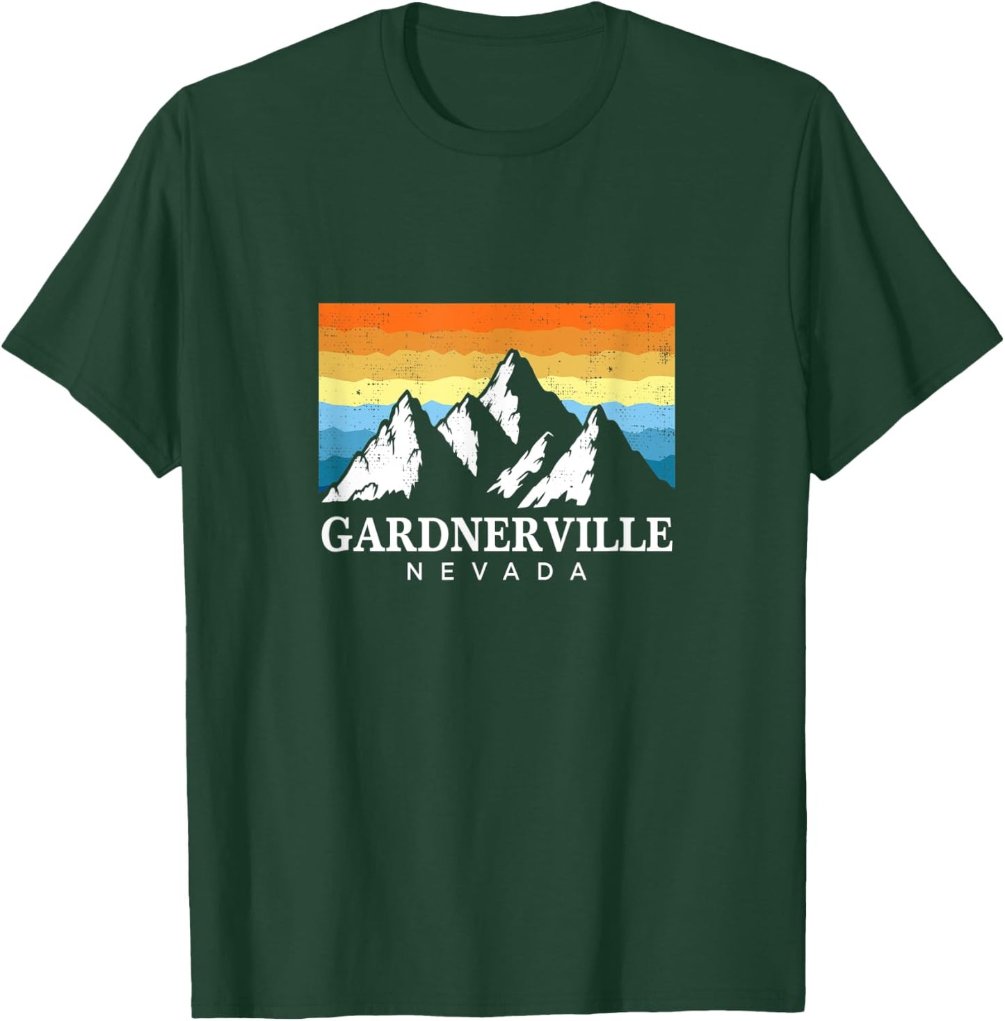 Vintage Gardnerville, Nevada Mountain Hiking Souvenir Print T-Shirt - T-Shirt | Forest