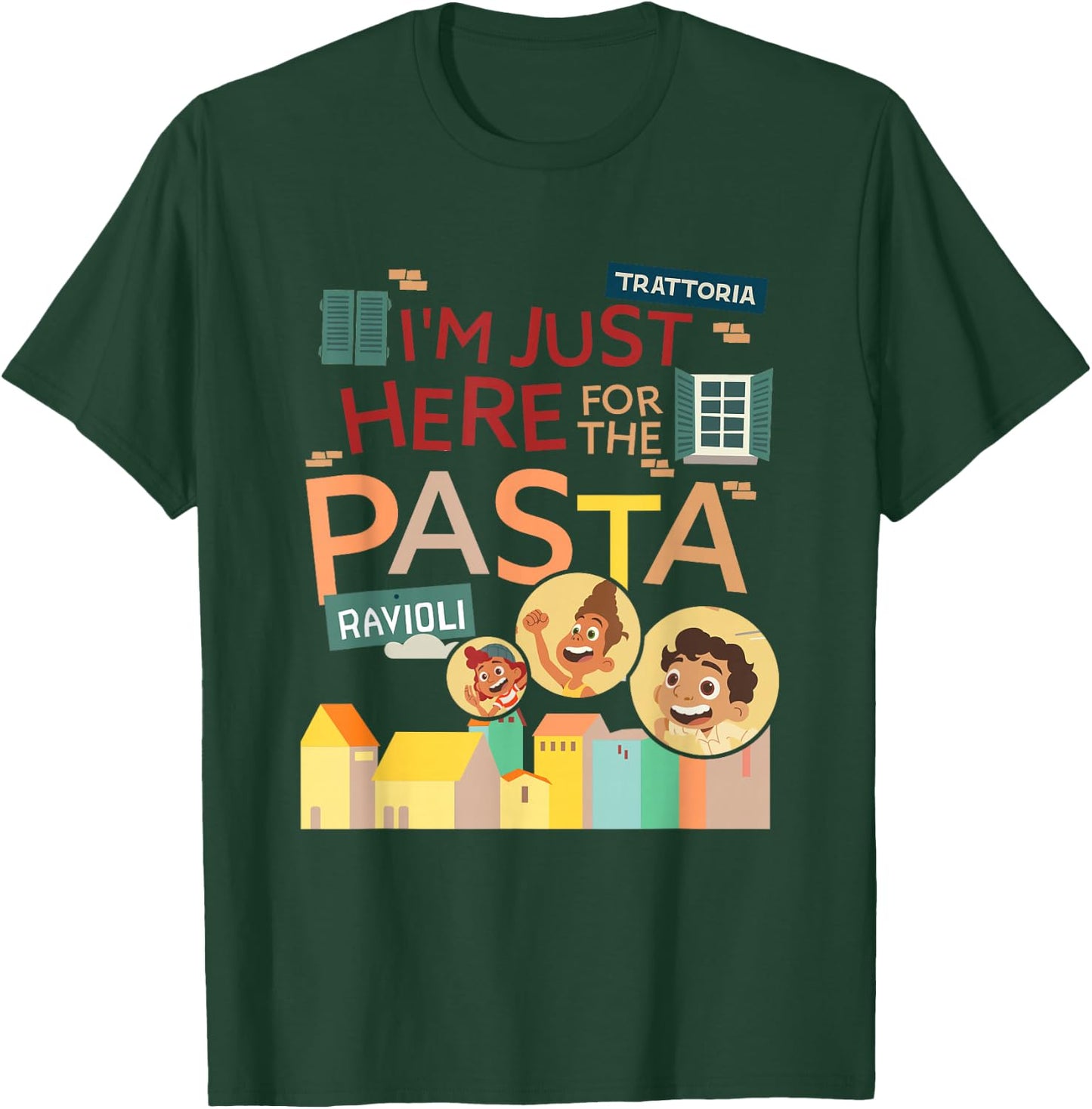 Disney Pixar Luca I'm Just Here for The Pasta Small T-Shirt - T-Shirt | Forest