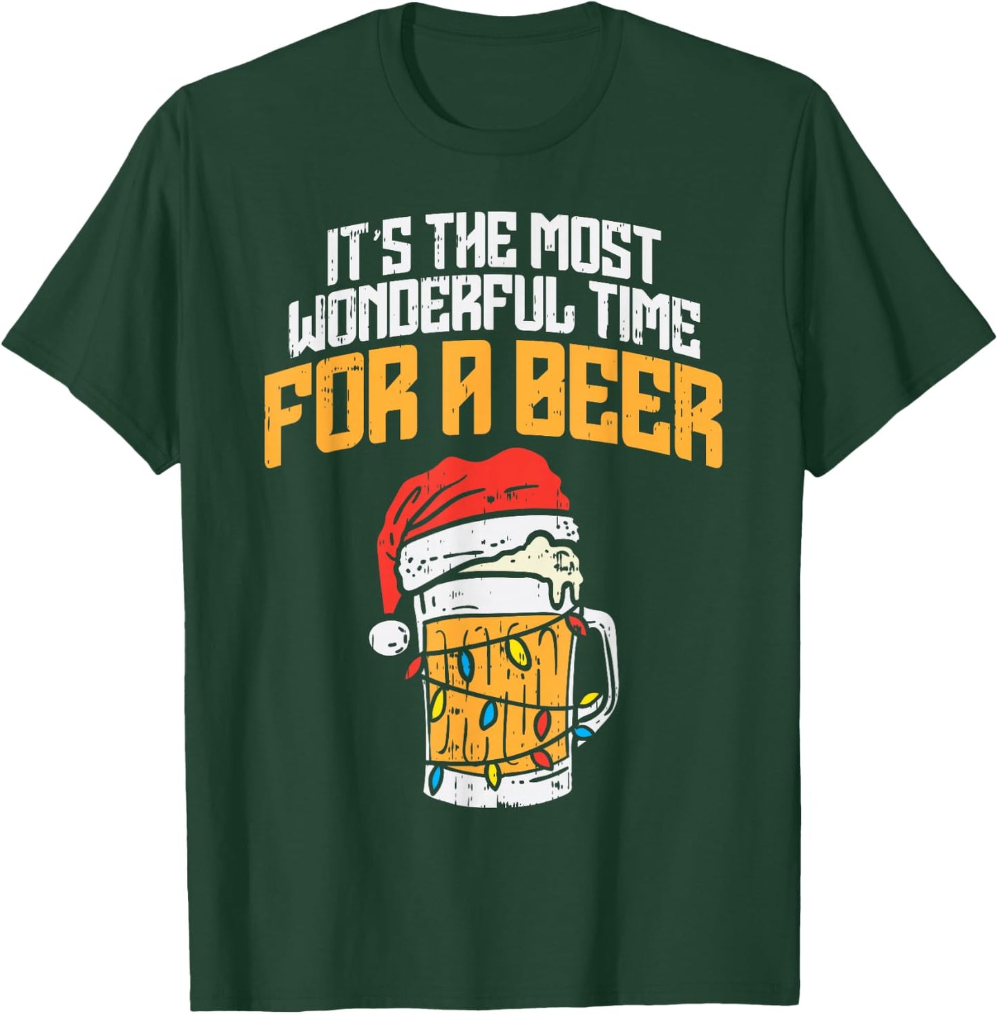 Its The Most Wonderful Time For A Beer Christmas Lover PJ T-Shirt - T-Shirt | Forest