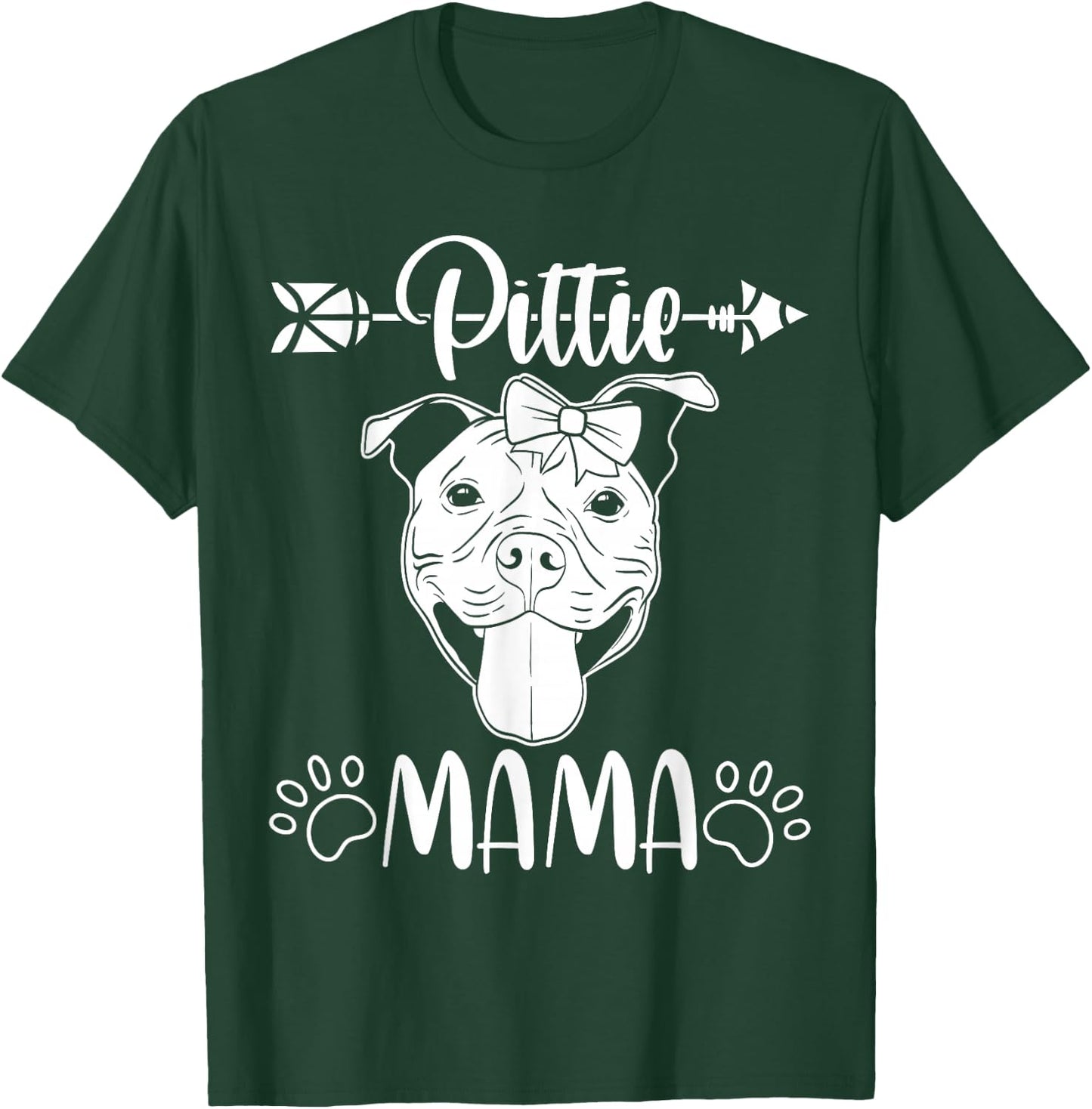 Dog Mummy Pittie Mama Pitbull Mum Mother's Day Pitbull Dogs T-Shirt - T-Shirt | Forest