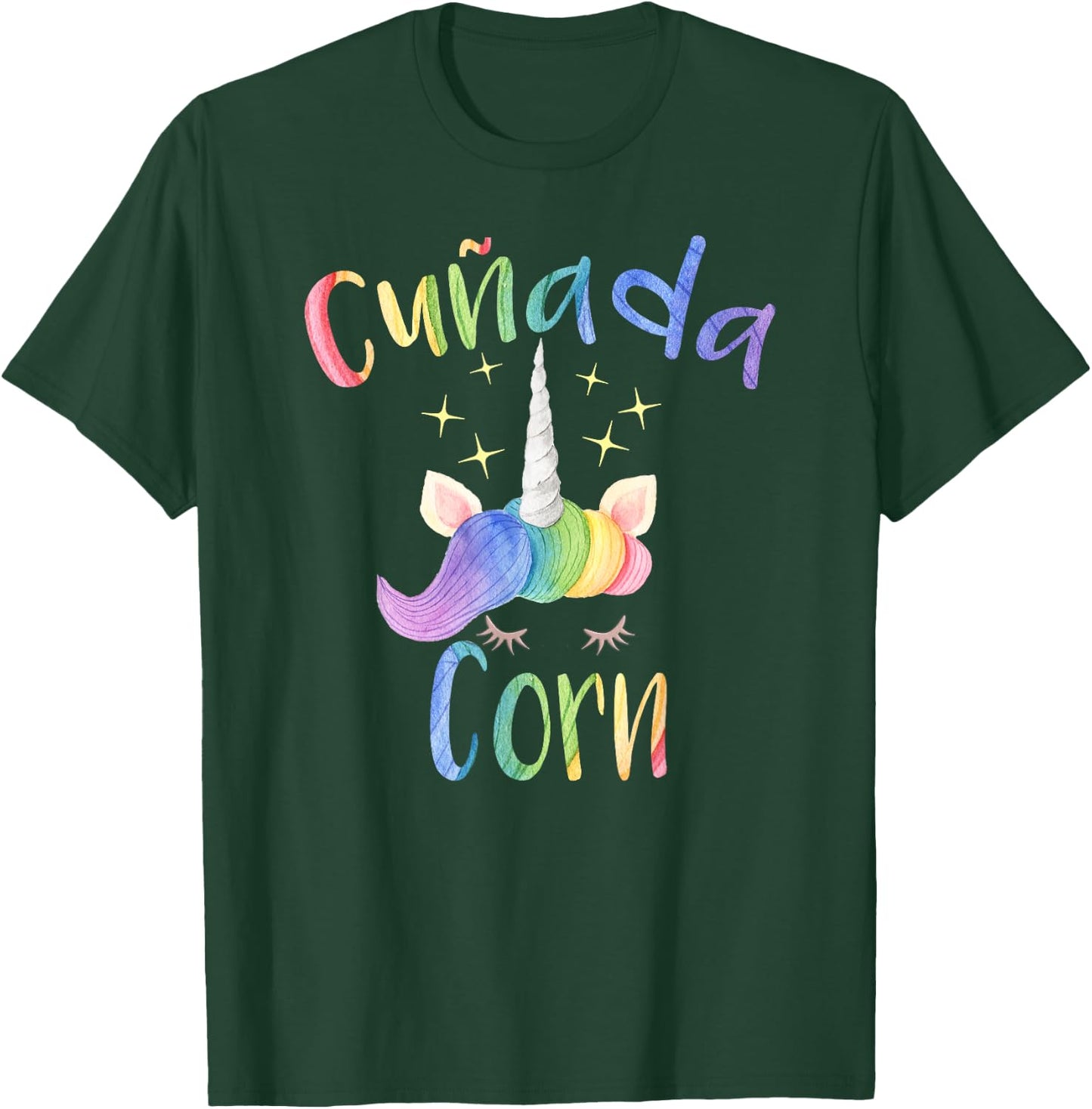 Cunadacorn Spanish Sister In Law Funny Unicorn T-Shirt - T-Shirt | Forest