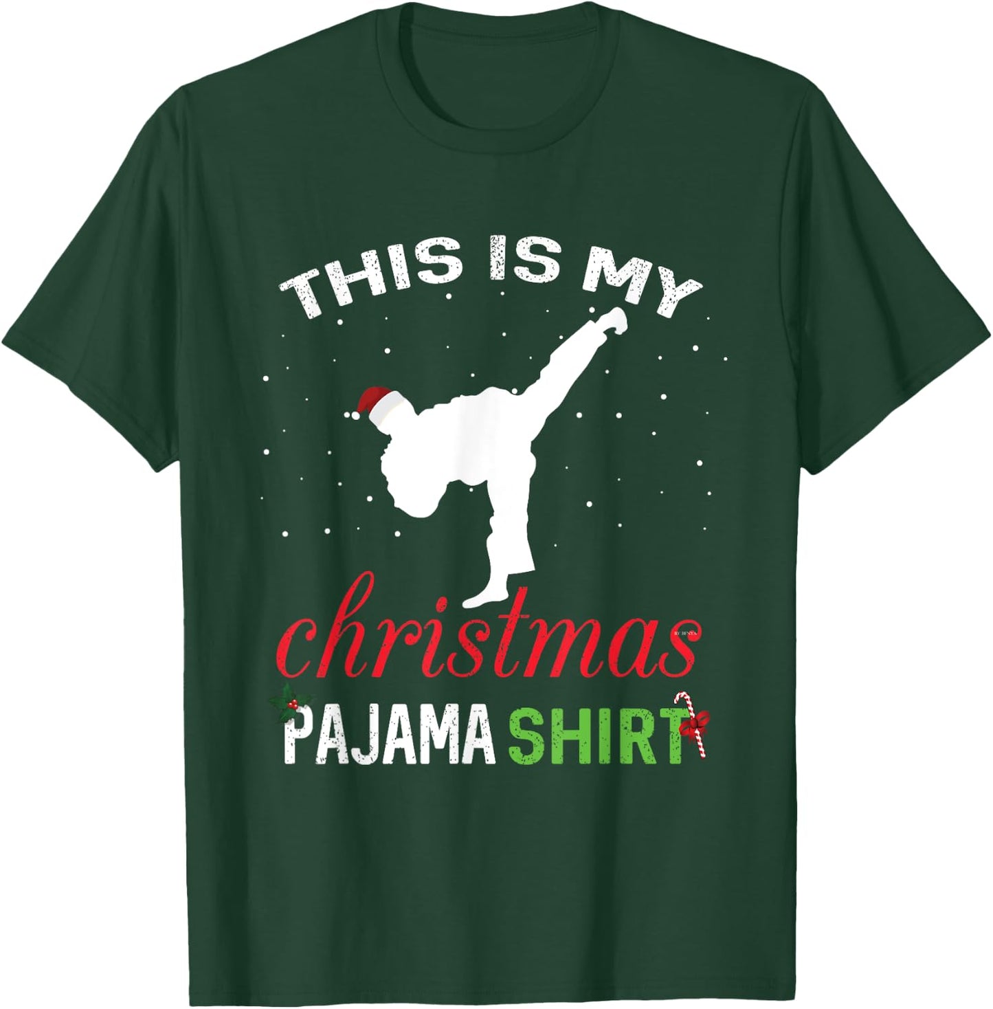 This is My Christmas Pajama Karate Gift Martial Art T-Shirt - T-Shirt | Forest