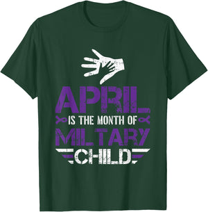 April Is The Month Of The Military Child Army Soldier Kids T-Shirt - T-Shirt | Forest