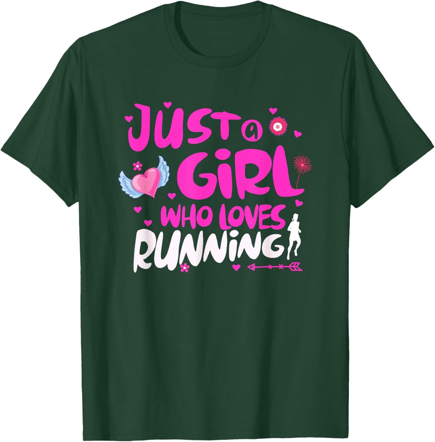 Just a Girl Who Loves Running T-Shirt - T-Shirt | Forest