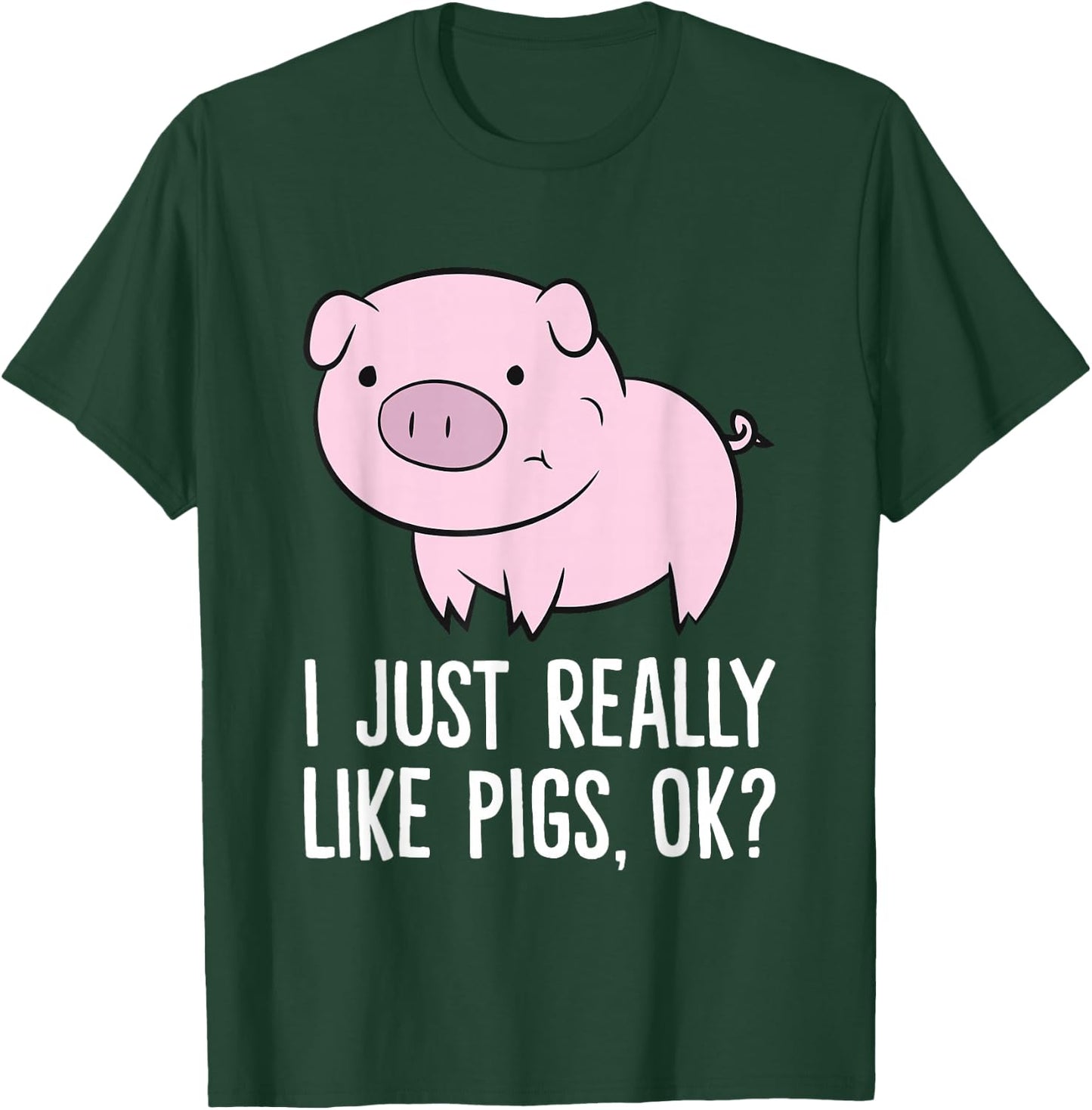 I Just Really Like Pigs, OK? Kids Boys Love Pigs T-Shirt - T-Shirt | Forest