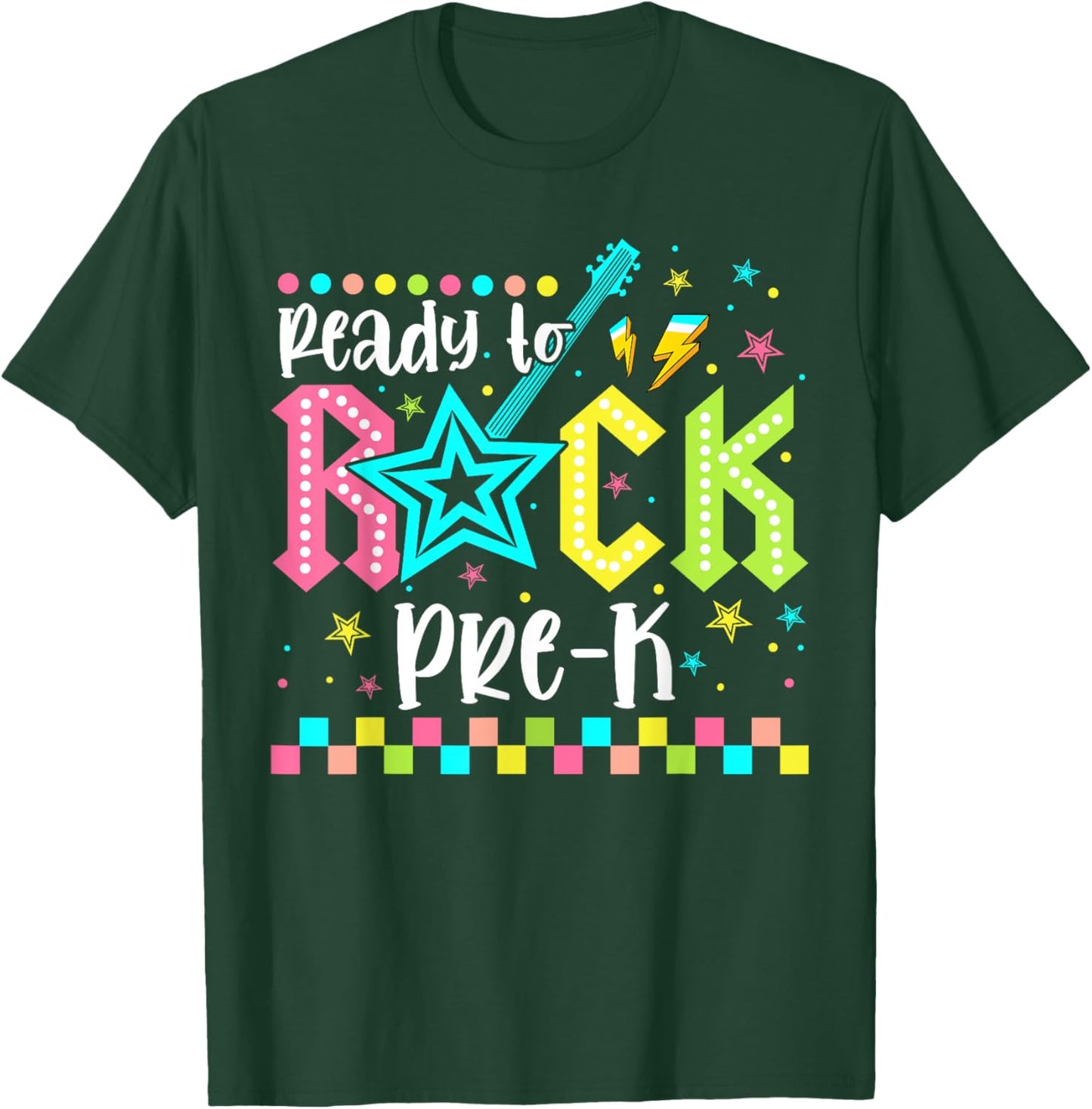 Ready To Rock Pre K Back To School Pre K Boys Kids T-Shirt - T-Shirt | Forest