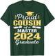 Proud Cousin of 2024 Class Master Graduate Family Grad 24 T-Shirt - T-Shirt | Forest