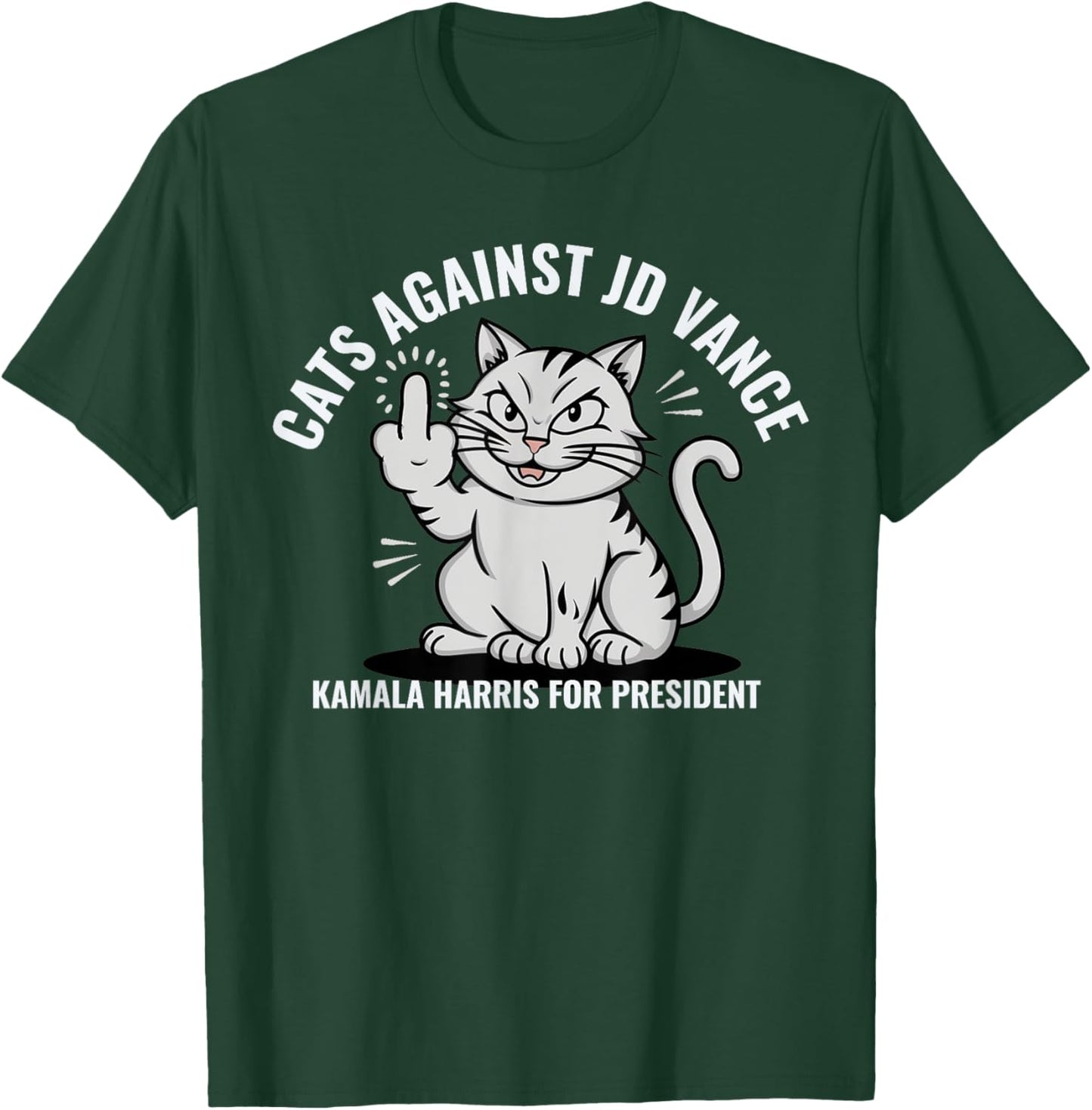 Cats Against JD Vance Vote for Kamala Harris T-Shirt - T-Shirt | Forest