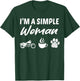I'm a Simple Woman Motorcycle Coffee Dog Funny T-Shirt - T-Shirt | Forest