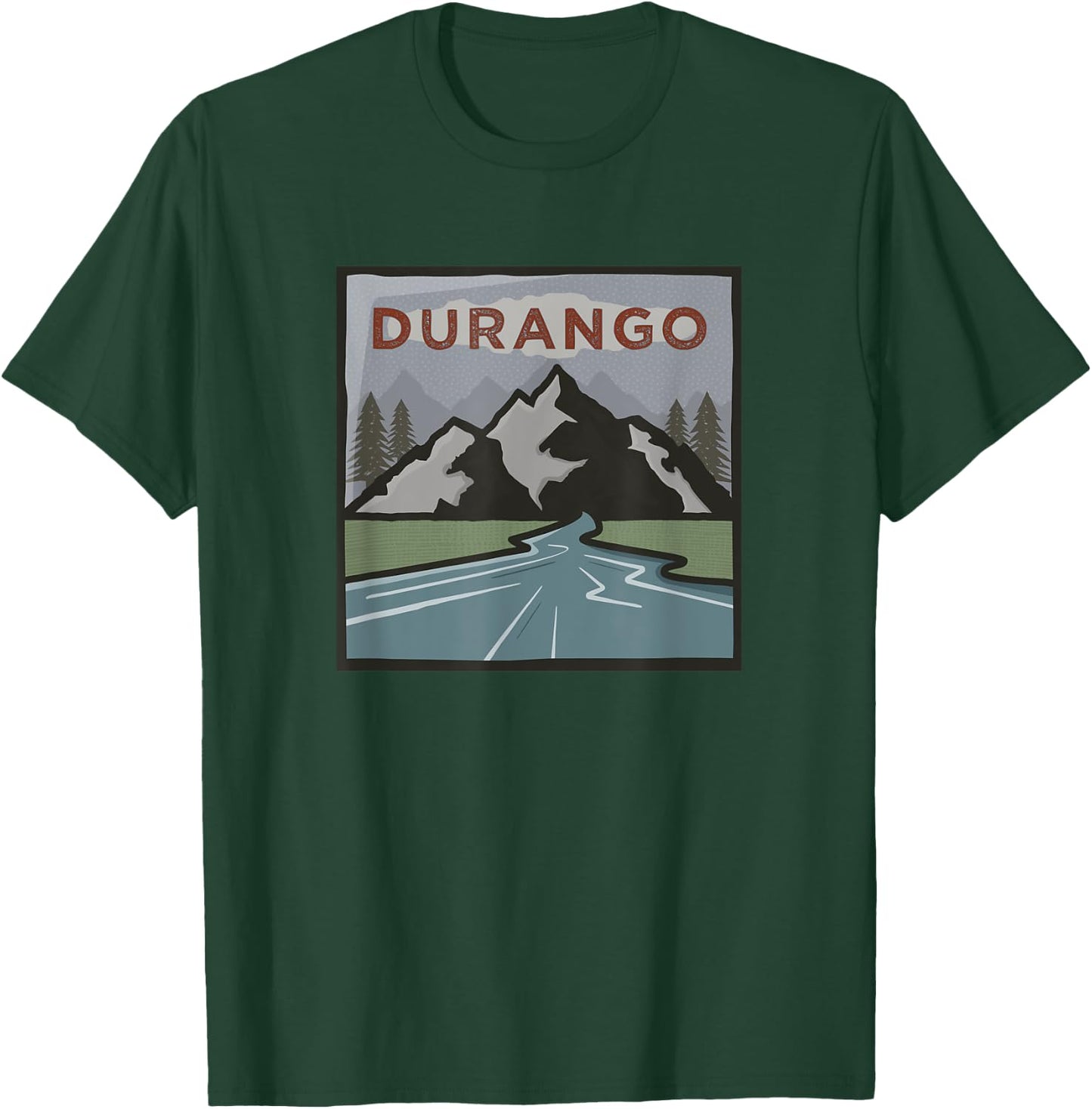 Vintage Durango, CO Illustration / Retro Durango, CO T-Shirt - T-Shirt | Forest