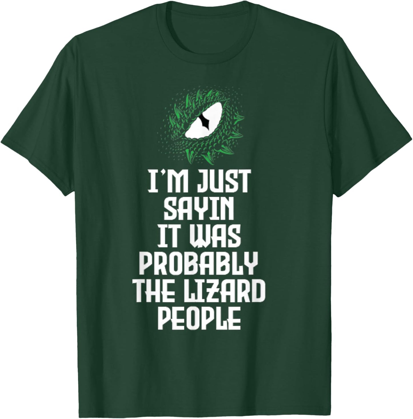 Funny Reptilian Agenda Lizard People Conspiracy Theory Gift T-Shirt - T-Shirt | Forest