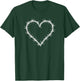 Barbed Wire Heart Grunge Punk Goth Gothic Egirl Aesthetic Small T-Shirt - T-Shirt | Forest
