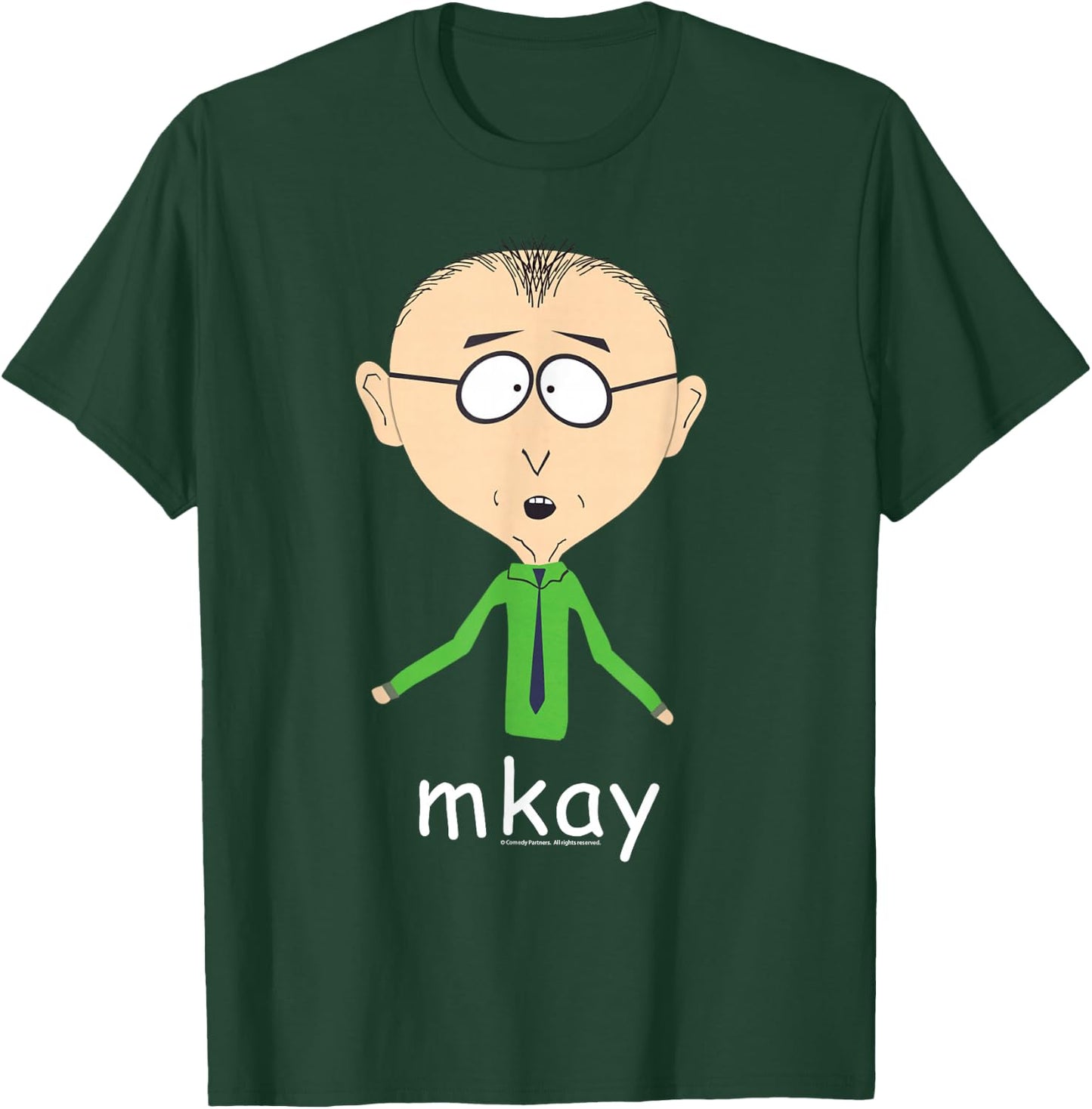 South Park Mr. Mackey Mkay Black - Classic Fit, , Adult, Short Sleeve T-Shirt - T-Shirt | Forest