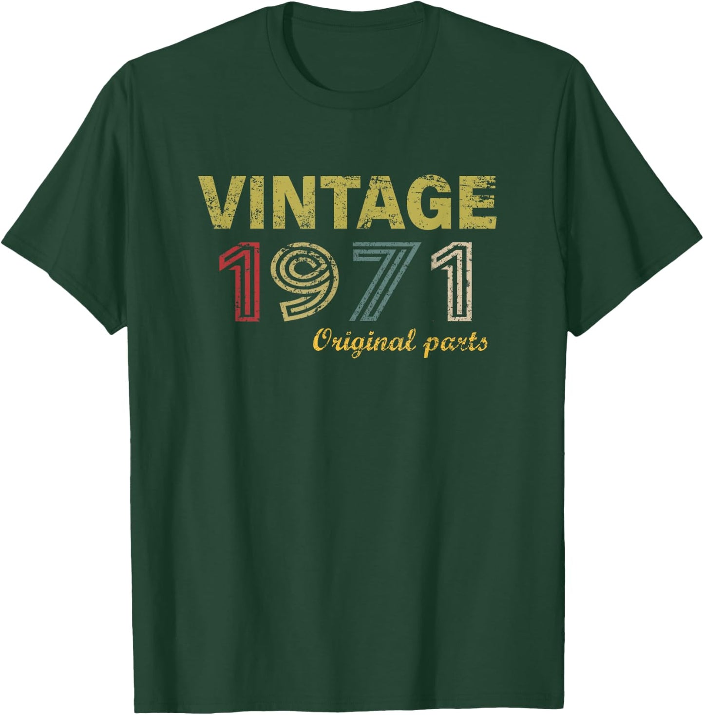 Vintage 1971 Cool 54 Year Old Bday 54th Birthday Men Women T-Shirt - T-Shirt | Forest