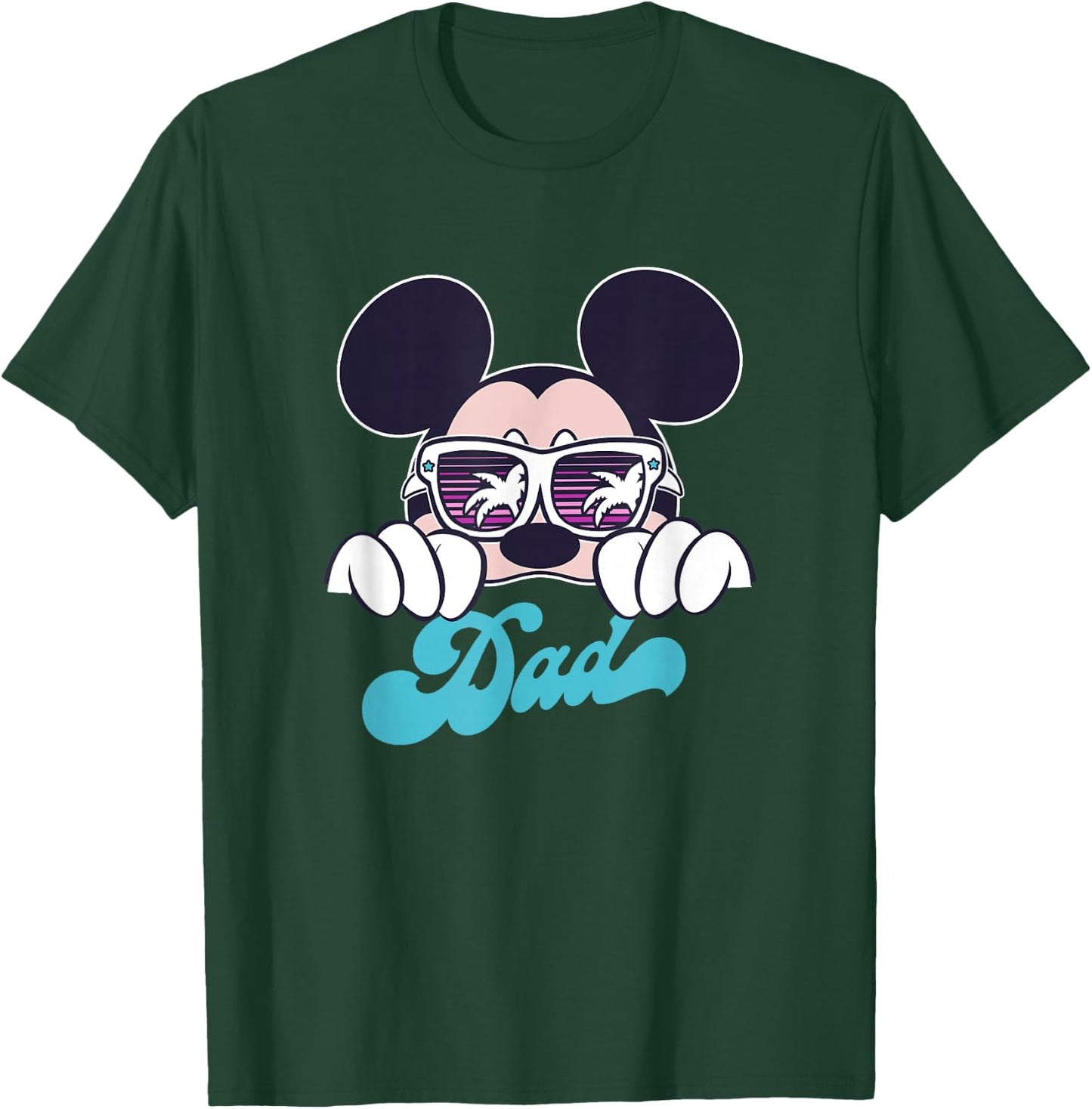 Disney Mickey and Friends Cool Mickey Summer Vibes Dad Logo T-Shirt - T-Shirt | Forest