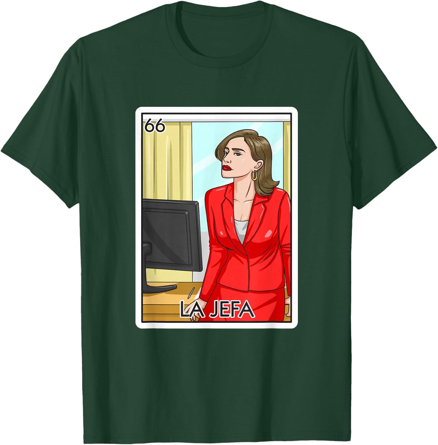 Jefa Gift The Boss Lady Card Mexican Lottery Chief Card T-Shirt - T-Shirt | Forest