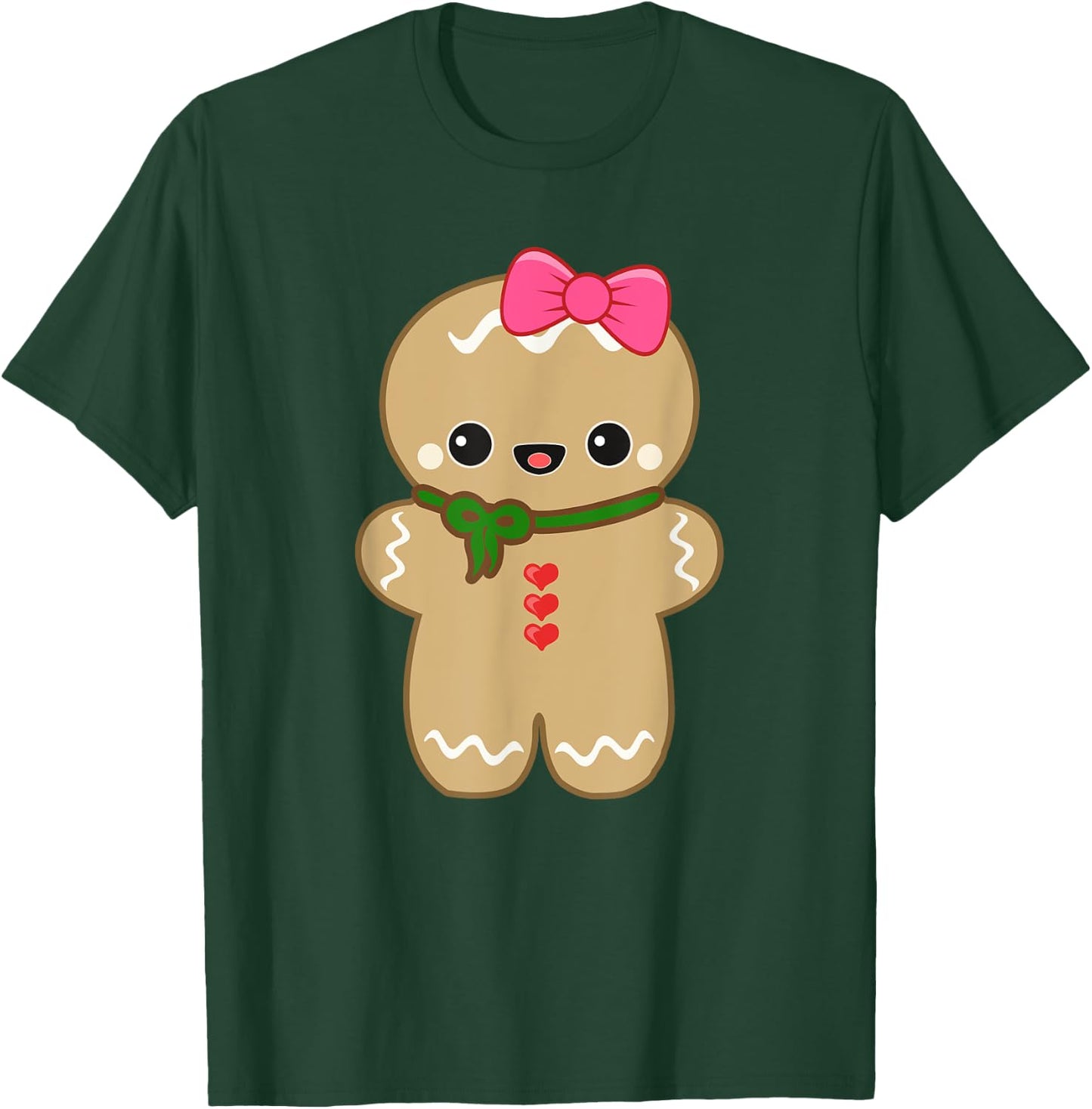 Funny Gingerbread Man Christmas Women & Girl T-Shirt - T-Shirt | Forest