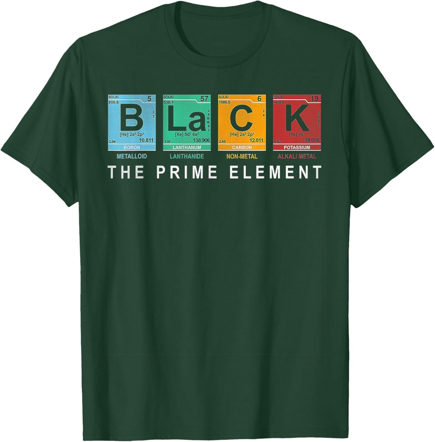Black The Prime Element Periodic Table T-Shirt - T-Shirt | Forest