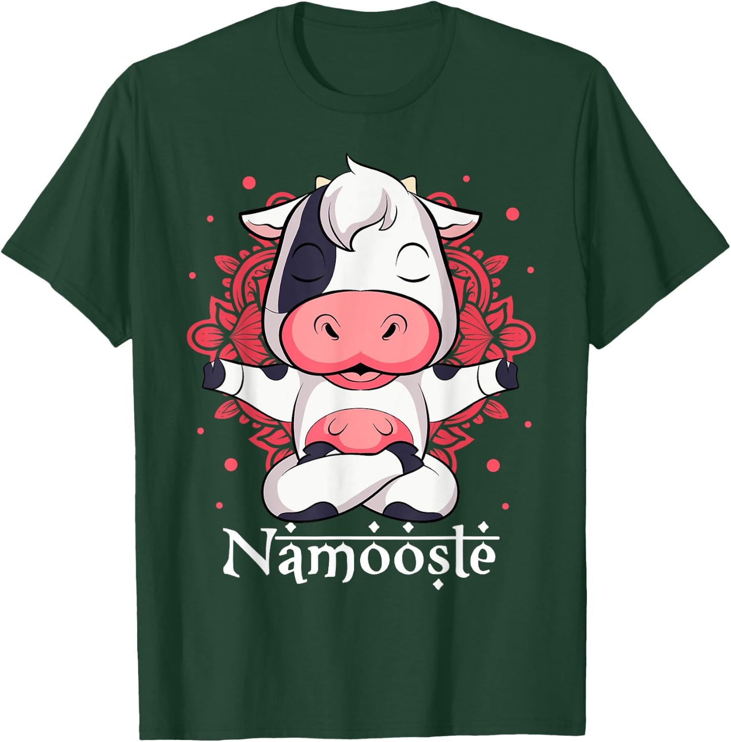 Cow Yoga Namoostee Shirt Funny Cow Lovers Gift Namaste Yoga T-Shirt - T-Shirt | Forest