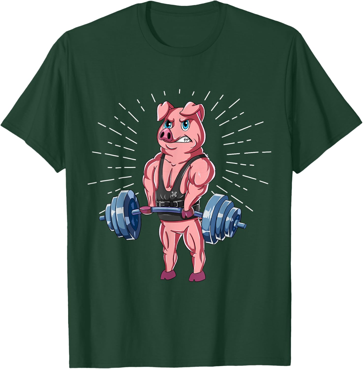 Pig Deadlift Fitness Gym Weightlifting T-Shirt - T-Shirt | Forest