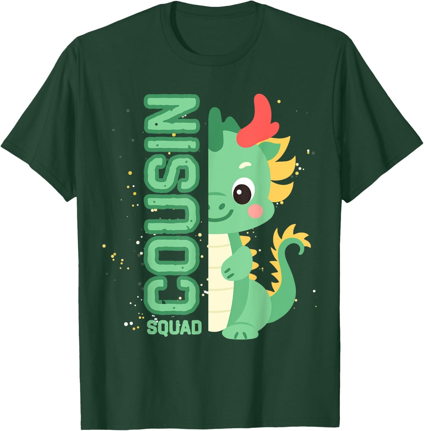 Dragon Crew Cousin Squad for kids Boys Girls Chinese Zodiac T-Shirt - T-Shirt | Forest